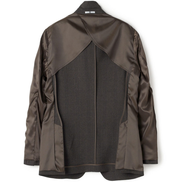 シルバーライン 【CLASSICO TAPERED】【秋冬】2釦シングルスリーピーススーツ 1タック/ブラウン×プレイド/ウエストムーブ/4S SUSTAINABILITY&ECOLOGY FABRIC/※パンツ裾上げ済仕様 茶中間