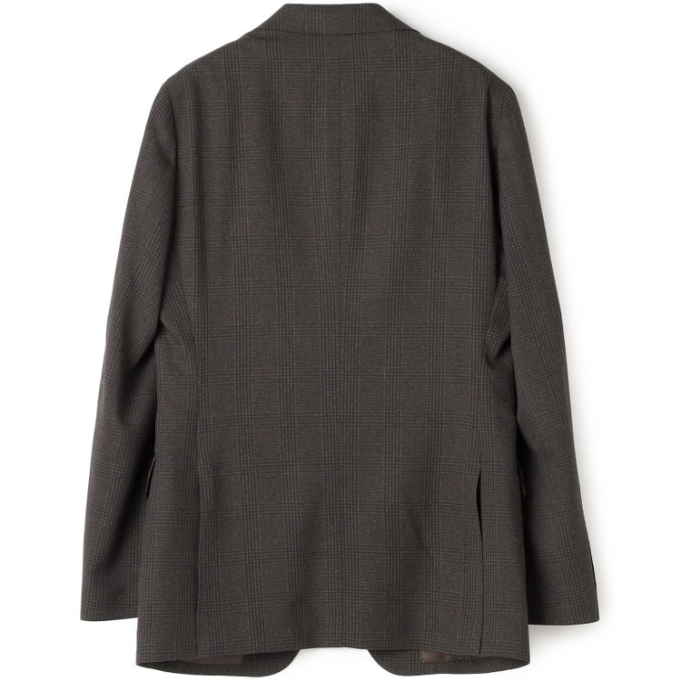 シルバーライン 【CLASSICO TAPERED】【秋冬】2釦シングルスリーピーススーツ 1タック/ブラウン×プレイド/ウエストムーブ/4S SUSTAINABILITY&ECOLOGY FABRIC/※パンツ裾上げ済仕様 茶中間