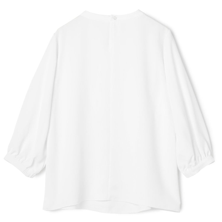 シルバーライン 【発送在庫あり】【SILVER LINE/7分袖】2WAYタイ付きハイネックプルオーバー/ホワイト 白