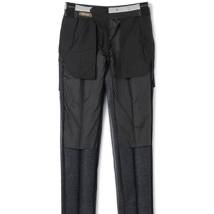 シルバーライン 【RBC】【春夏】ポリエステル1タックテーパードパンツ/ネイビー/ウエストムーブ仕様/4S SUSTAINABILITY&ECOLOGY FABRIC/※裾上げ必要 紺中間