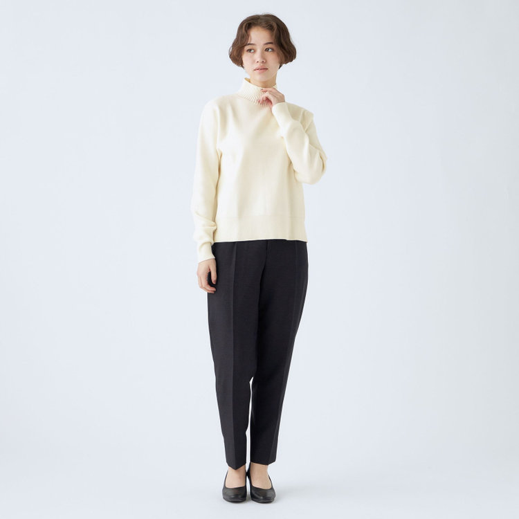 シルバーライン 【SL】【秋冬】ハイネック ニットセーター/ホワイト 白