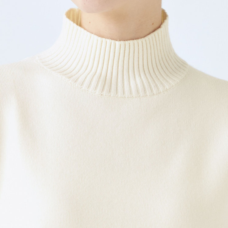 シルバーライン 【SL】【秋冬】ハイネック ニットセーター/ホワイト 白