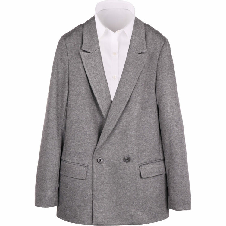 ブラックライン 【WEB限定/OUTLET】【SL】【秋冬】2釦1掛けダブルジャケット/グレー/DUALWARM グレー系(灰)