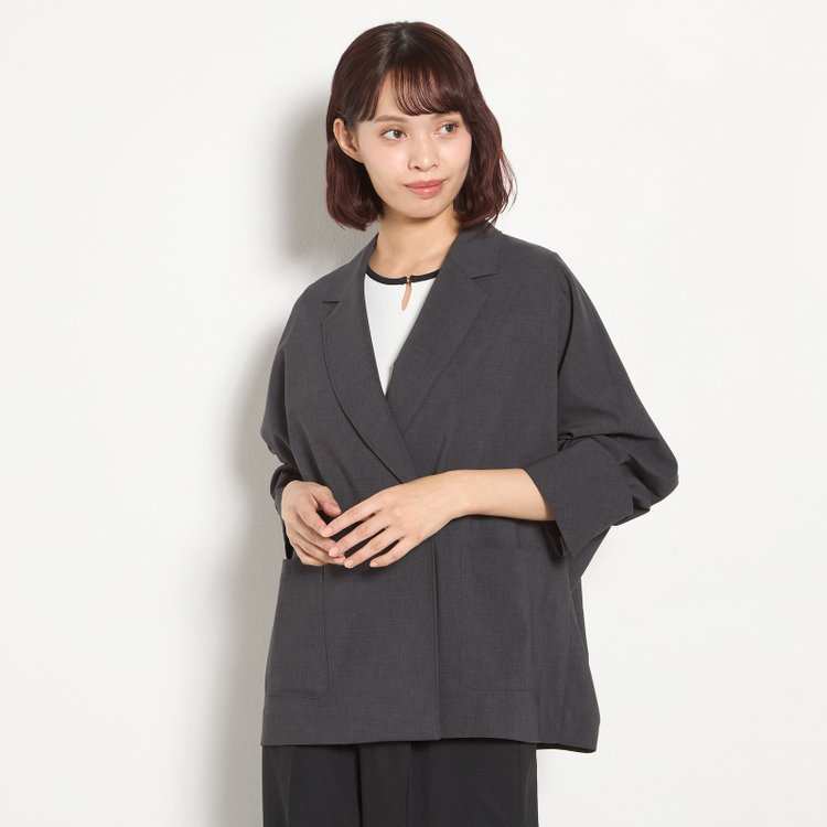 シルバーライン 【SILVER LINE】【春夏】2釦1掛けダブルジャケット/グレー/ウォッシャブル/Naturemier/4S SUSTAINABILITY&ECOLOGY FABRIC グレー濃色