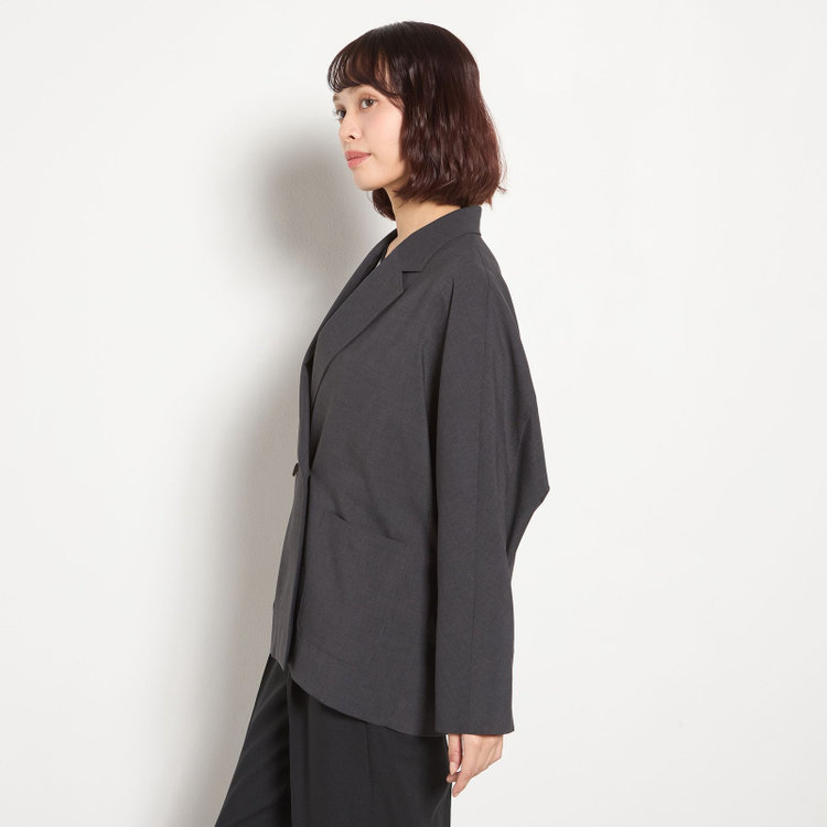 シルバーライン 【SILVER LINE】【春夏】2釦1掛けダブルジャケット/グレー/ウォッシャブル/Naturemier/4S SUSTAINABILITY&ECOLOGY FABRIC グレー濃色