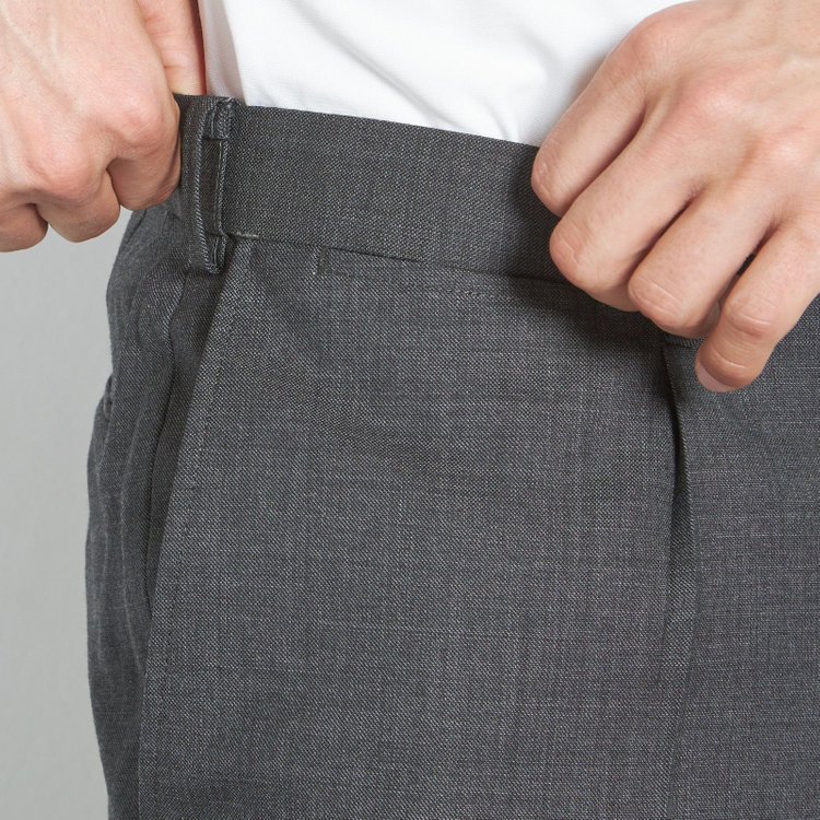 シルバーライン 【CLASSICO TAPERED】【春夏】1タックテーパードパンツ/グレー/ウエストムーブ/※裾上げ必要 グレー中間