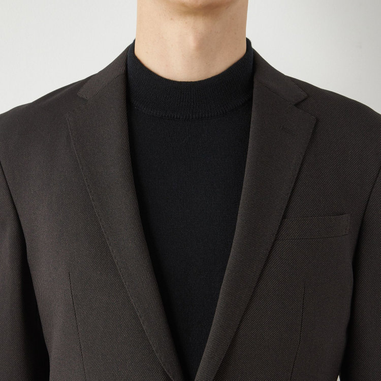 ブラックライン 【SLIM TAPERED_2】【年間】2釦シングルテーパードパンツスーツ 0タック/ブラウン/ウエストシャーリング/4S/※パンツ裾上げ済仕様 茶中間