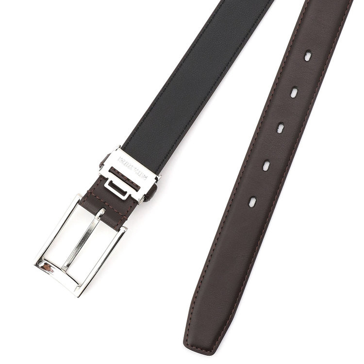 ブラックライン ピンバックルベルト 2.9幅/ダークブラウン(ウエスト93cmまで対応) 茶濃色