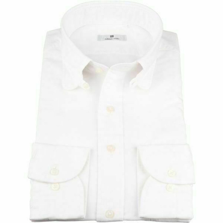 シルバーライン 【CLASSICO TAPERED】ラウンドタブカラードレスワイシャツ/ホワイト×ソリッド 白