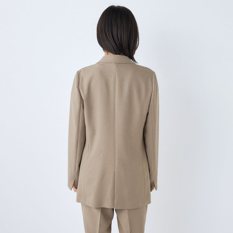 シルバーライン 【SILVER LINE】【【年間】1釦シングルパンツスーツ/ベージュ/ウォッシャブル/Naturemier/※パンツ裾上げ済仕様 茶淡色