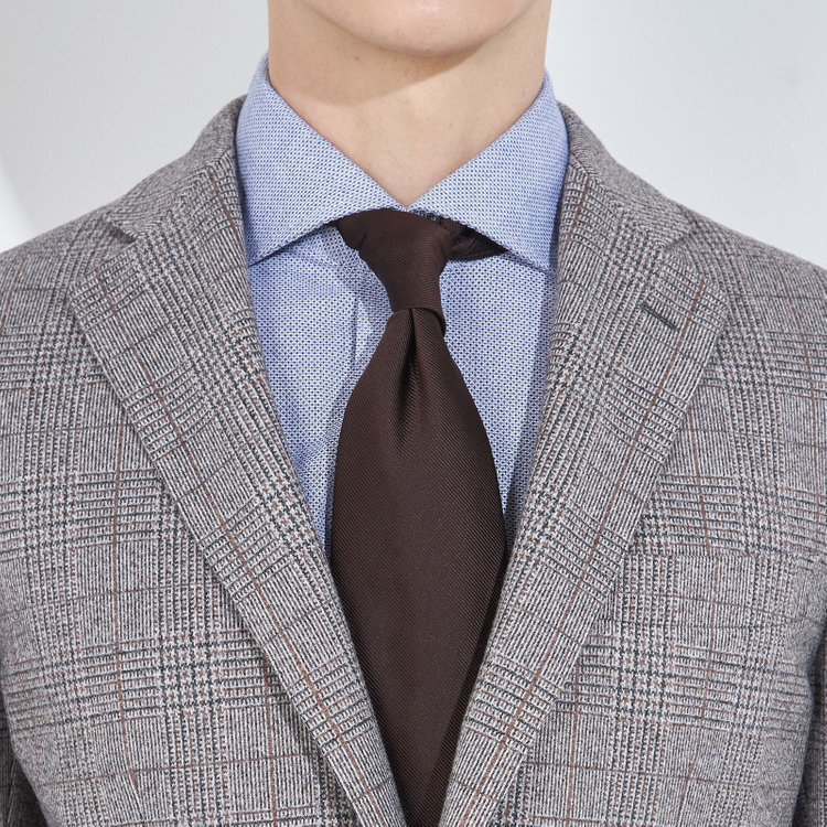 シルバーライン 【5DAYS CLOSET】【RBC】【秋冬】2釦ジャケット/ブラウン×チェック/パッチポケット 茶中間