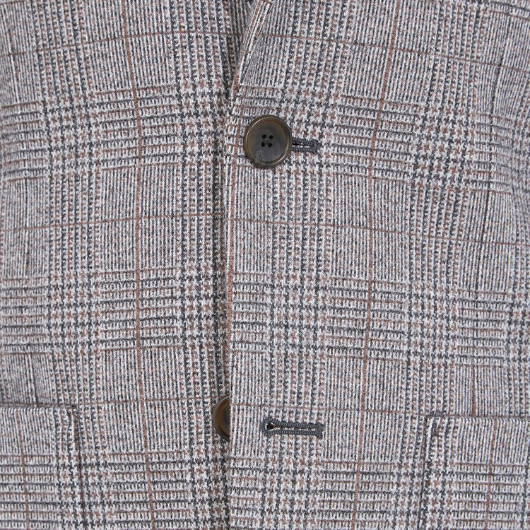 シルバーライン 【5DAYS CLOSET】【RBC】【秋冬】2釦ジャケット/ブラウン×チェック/パッチポケット 茶中間