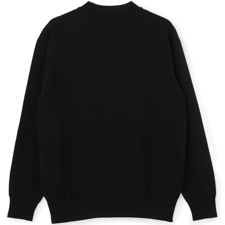 スーツセレクト  【RBC】コットンブレンドモックネックニット/ブラック/マシンウォッシャブル/「UVカット」「接触冷感」 黒