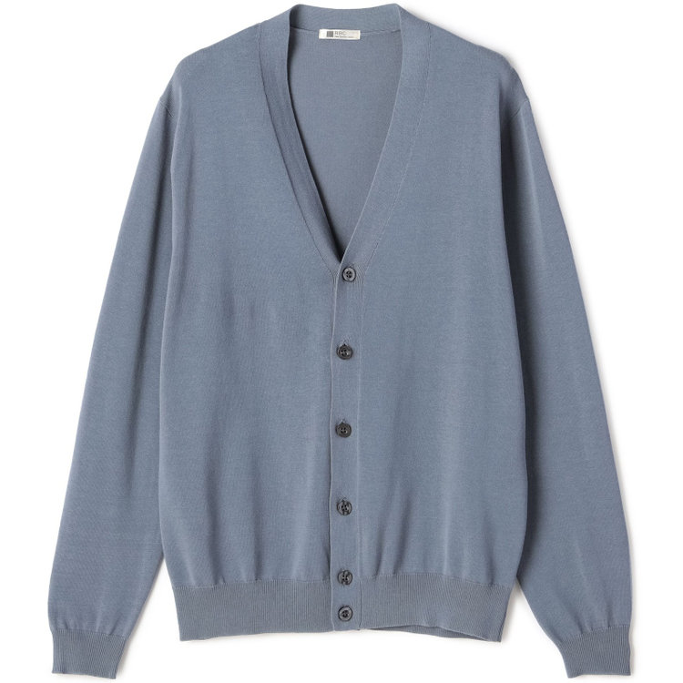 スーツセレクト 【RBC】【春夏】コットンレーヨンニットカーディガン/ブルー 青淡色