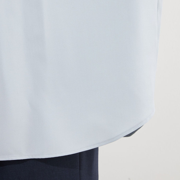 シルバーライン 【SL/長袖】アクセ付きブラウス/ブルー 青淡色