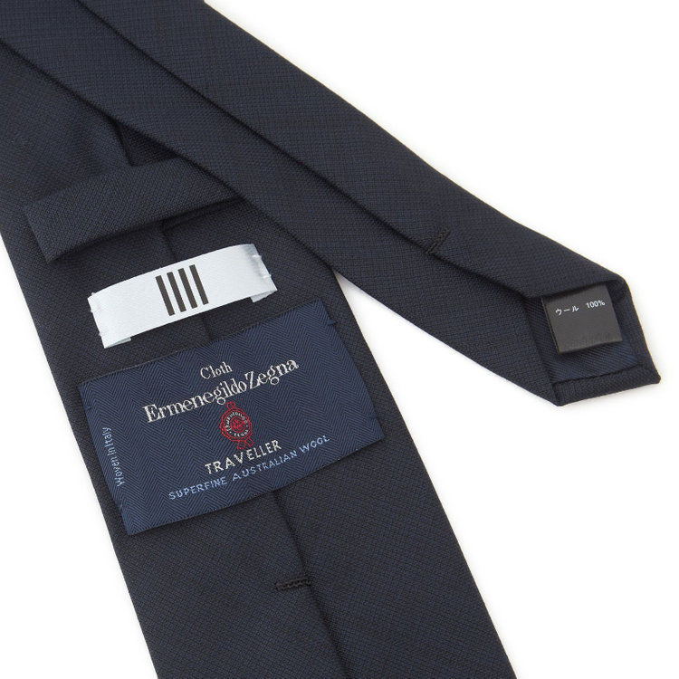 シルバーライン 【SL】ウールチェックネクタイ 8.5cm幅/ネイビー/Ermenegildo Zegna TRAVELLER woven in italy その他