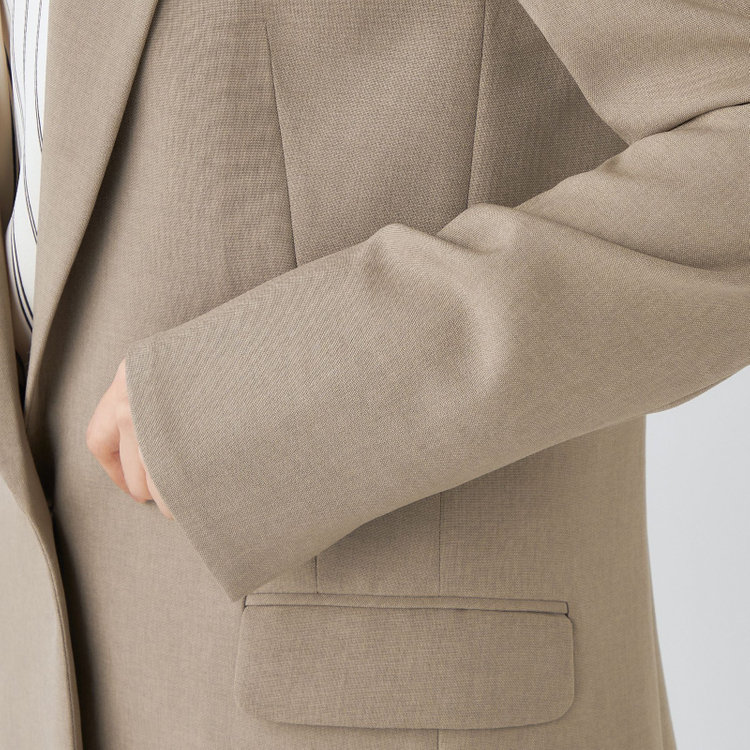 シルバーライン 【SILVER LINE】【【年間】1釦シングルパンツスーツ/ベージュ/ウォッシャブル/Naturemier/※パンツ裾上げ済仕様 茶淡色