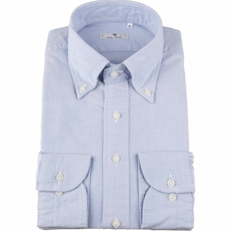 シルバーライン 【CLASSICO TAPERED】ボタンダウンドレスワイシャツ/ブルー 青濃色