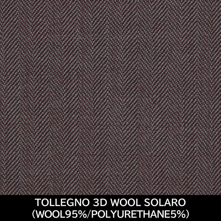 スーツセレクト 【日本製】【MEN'S】【パターンオーダー】【SKINNY】【春夏】スーツ/パ－プルブラウン/TOLLEGNO 3D WOOL SOLARO(WOOL95% POLYURETHANE5%) ブラウン系(茶)
