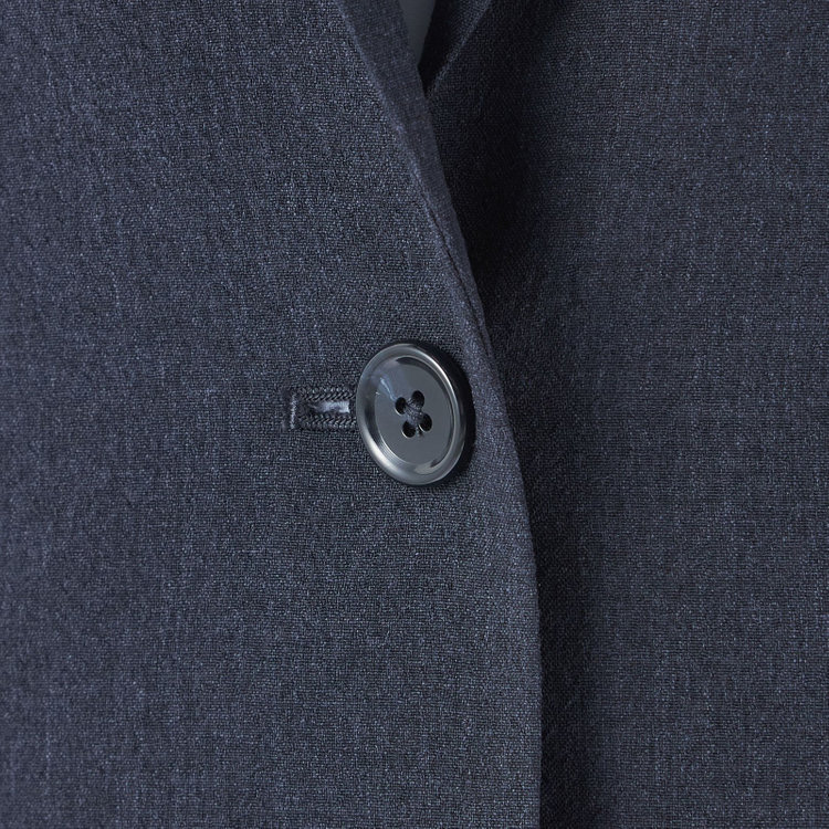 シルバーライン 【RELAX TAPERED 2】【春夏】 1釦パンツスーツ/ネイビー×シアサッカー/ウォッシャブル/※パンツ裾上げ済仕様 紺中間