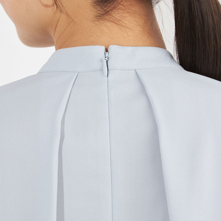 シルバーライン 【SL/長袖】アクセ付きブラウス/ブルー 青淡色