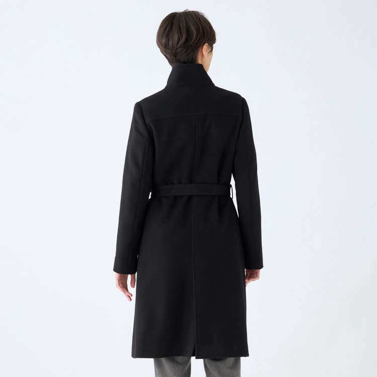シルバーライン 【SL】ウールスタンドカラーベルテッドコート/ブラック 黒