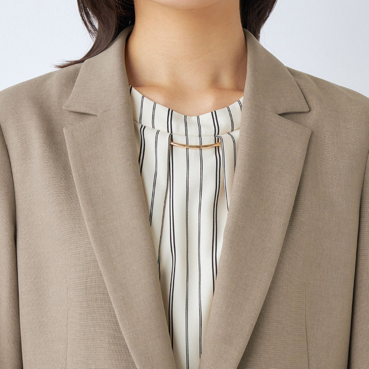 シルバーライン 【SILVER LINE】【【年間】1釦シングルパンツスーツ/ベージュ/ウォッシャブル/Naturemier/※パンツ裾上げ済仕様 茶淡色