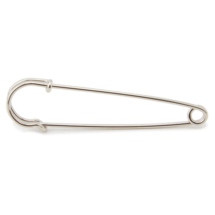 シルバーライン 安全ピン型　ネクタイピン/シルバー グレー淡色