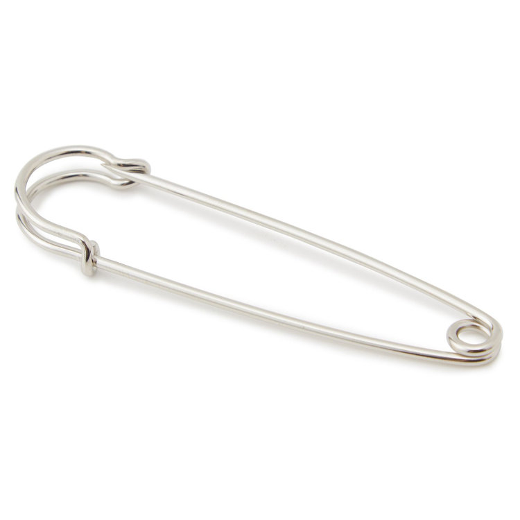 シルバーライン 安全ピン型　ネクタイピン/シルバー グレー淡色