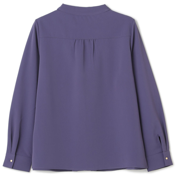 シルバーライン 【SL/長袖】ボウタイプルオーバー/パープル/「ウォッシャブル」「ストレッチ」「防シワ」「UV加工」「静電気防止」 紫淡色