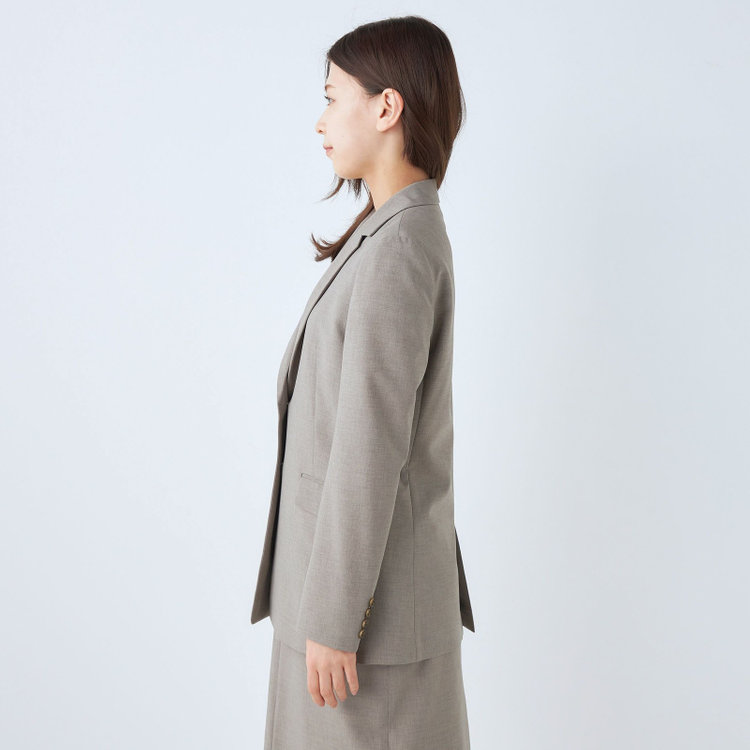 シルバーライン 【SL】【年間】2釦シングルスカートスーツ/グレー/ウォッシャブル/Naturemier グレー中間