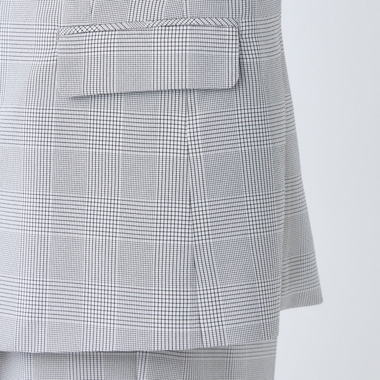 シルバーライン 【SL】【年間】1釦ジャケット/グレー×チェック/ウォッシャブル グレー中間