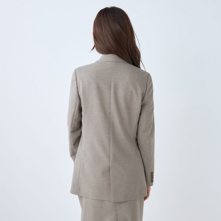 シルバーライン 【SL】【年間】2釦シングルスカートスーツ/グレー/ウォッシャブル/Naturemier グレー中間