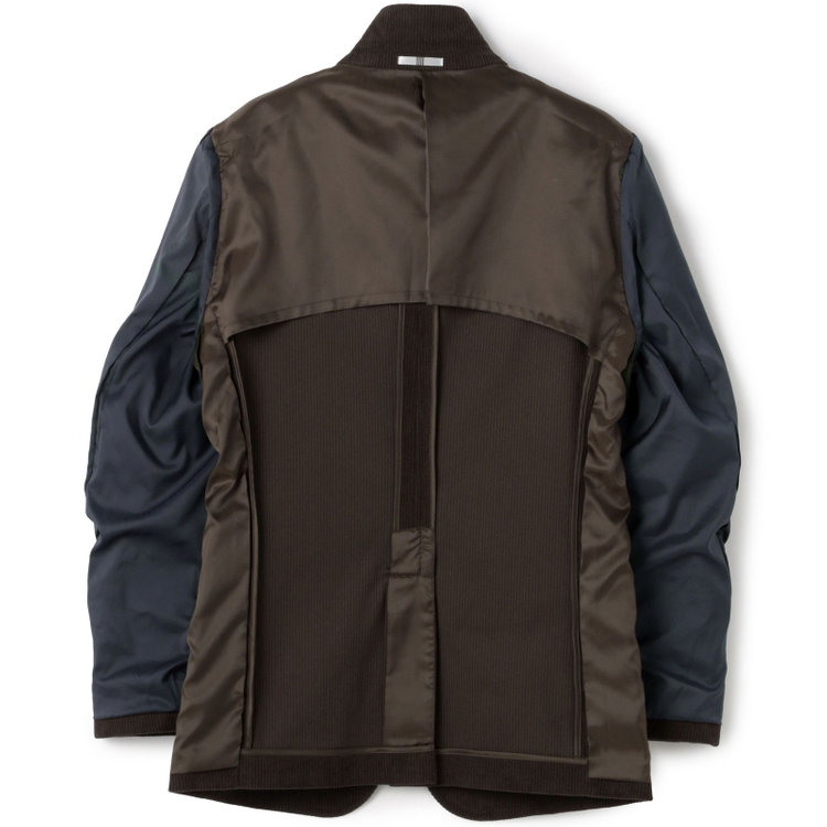 シルバーライン 【CLASSICO TAPERED】【秋冬】2釦ジャケット/ブラウン×コーデュロイ/パッチポケット/4S SUSTAINABILITY&ECOLOGY FABRIC 茶濃色