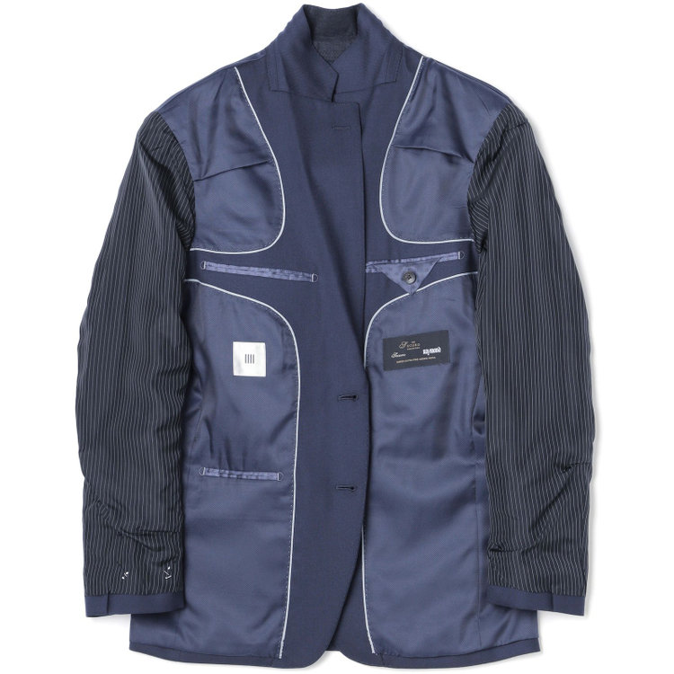 シルバーライン 【CLASSICO TAPERED】【秋冬】2釦シングルスーツ 1タック/ネイビー/super extra fine merino wool Raymond/※裾上げ必要 紺中間