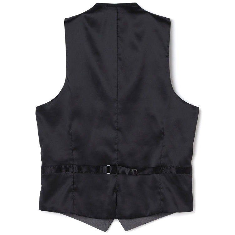 ブラックライン 【年間】【結婚式・セレモニー・イベント対応可】リバーシブルジレ（ベスト）/ブラック＆グレー 黒