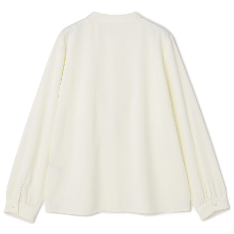 シルバーライン 【SL/長袖】ケープ付きバンドカラープルオーバーブラウス/ホワイト/2WAYストレッチ/UV加工/ウォッシャブル オフホワイト