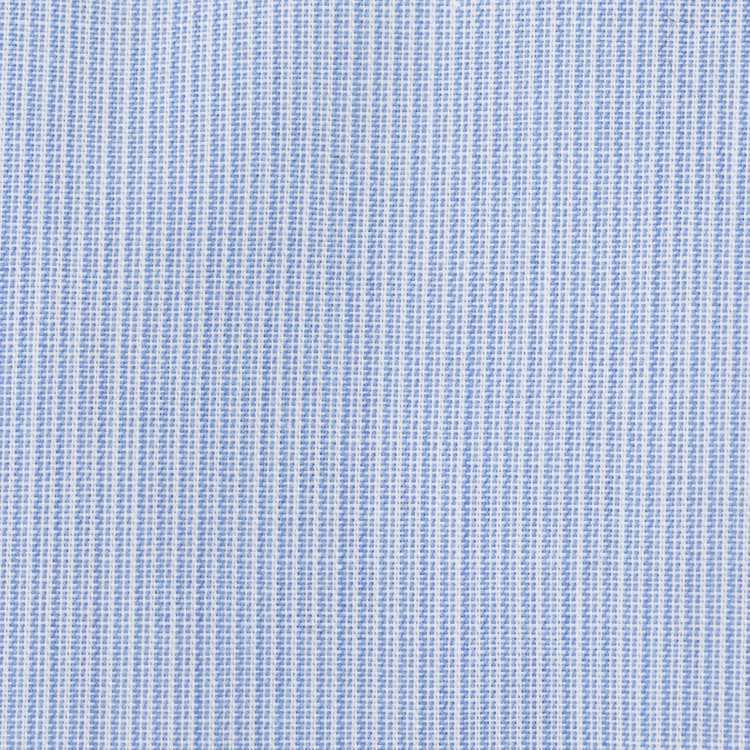 シルバーライン 【SILVER LINE】【形態安定】ワイドワイシャツ/ブルー×ドビーストライプ 青濃色