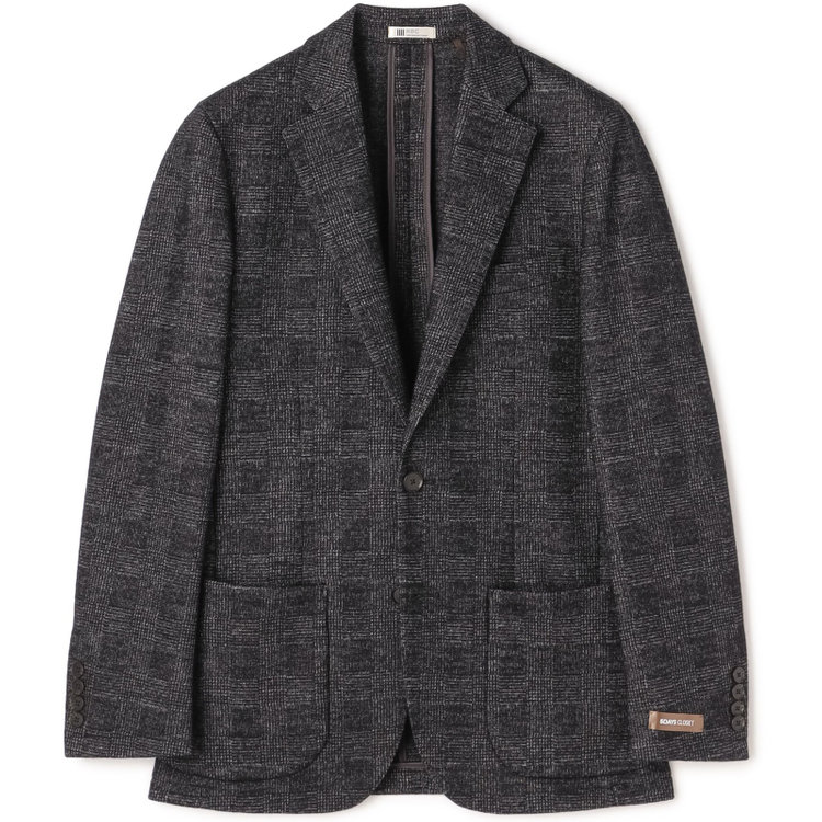 シルバーライン 【発送在庫あり】【RBC】【秋冬】2釦ジャケット/グレー×グレンチェック/パッチポケット グレー濃色