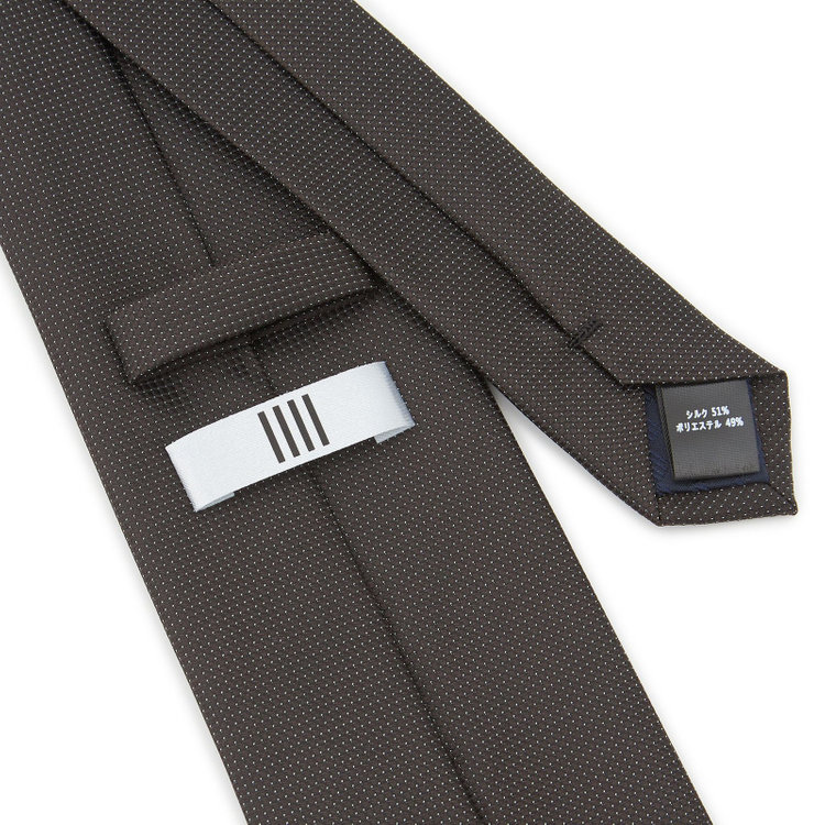 シルバーライン 【SILVER LINE】シルクブレンドソリッド系ネクタイ 8.0cm幅/ダークブラウン その他