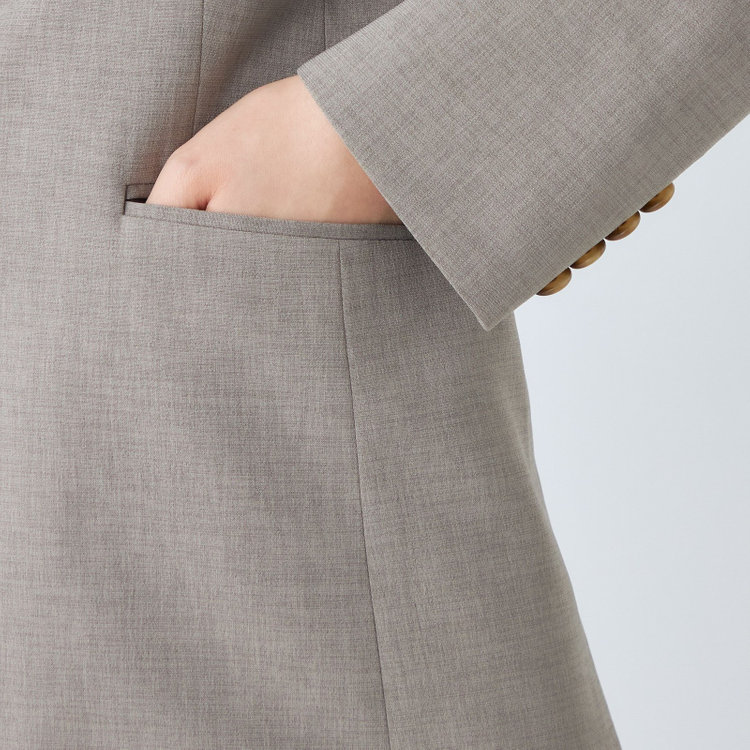 シルバーライン 【SL】【年間】2釦シングルスカートスーツ/グレー/ウォッシャブル/Naturemier グレー中間