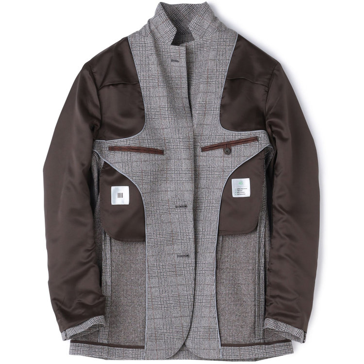 シルバーライン 【5DAYS CLOSET】【RBC】【秋冬】2釦ジャケット/ブラウン×チェック/パッチポケット 茶中間