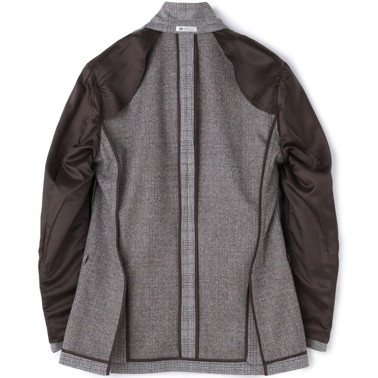 シルバーライン 【5DAYS CLOSET】【RBC】【秋冬】2釦ジャケット/ブラウン×チェック/パッチポケット 茶中間