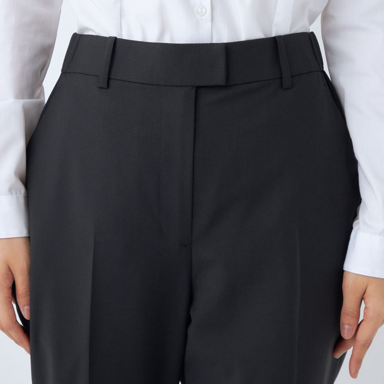 ブラックライン 【SUIT SELECT×Samantha Thavasa】【年間】ストレートパンツ/究極のブラック/4S/マシンウォシャブル/※裾上げ必要 黒