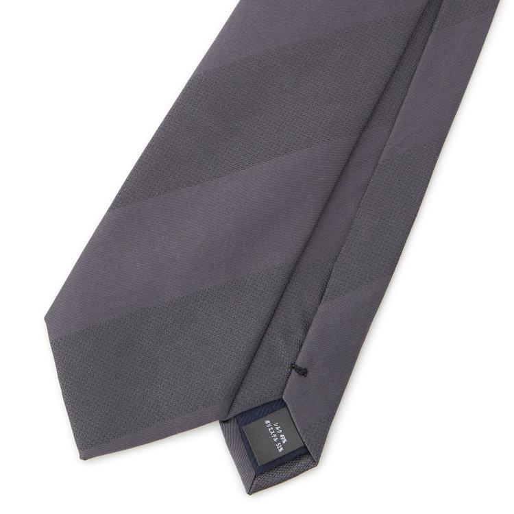 ブラックライン 【BLACK LINE】シルクブレンドシャドーストライプネクタイ 7.5cm幅/グレー その他