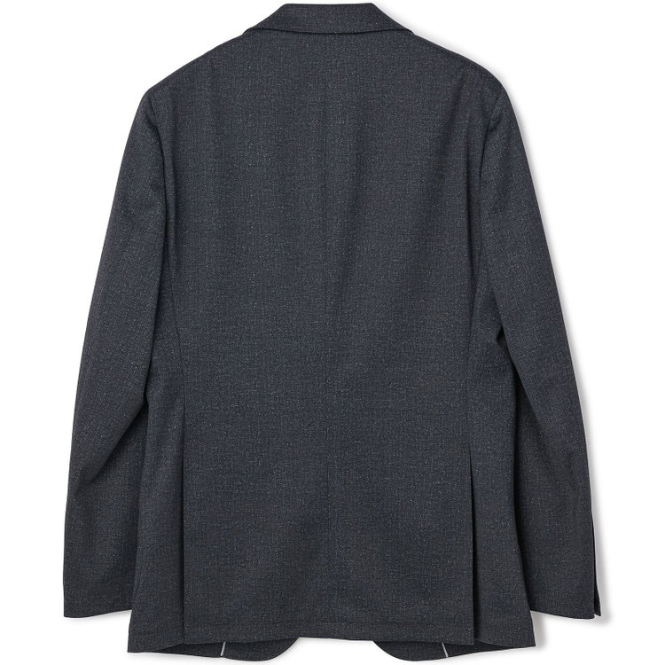 シルバーライン 【5DAYS CLOSET】【RBC】【秋冬】2釦ジャケット セットアップ対応 /ネイビー×カルゼ調ジャージ生地×プリントデニム /ウォッシャブル /パッチポケット 紺濃色