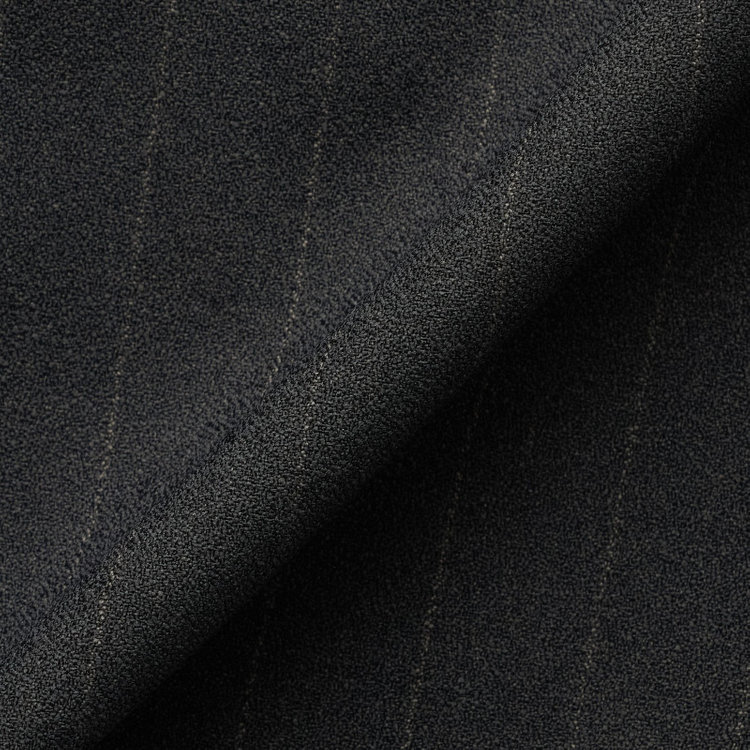 シルバーライン 【SILVER LINE】【秋冬】4釦1掛ダブル パンツスーツ/ブラック×ストライプ/ウォッシャブル/ウエストシャーリング/4S SUSTAINABILITY&ECOLOGY FABRIC/※パンツ裾上げ済仕様 黒