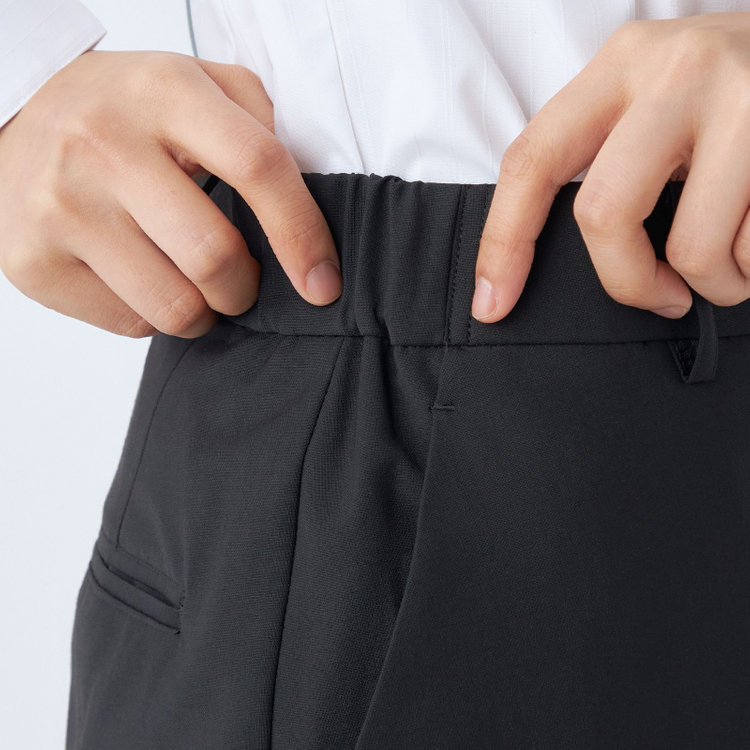 ブラックライン 【SUIT SELECT×Samantha Thavasa】【年間】ストレートパンツ/究極のブラック/4S/マシンウォシャブル/※裾上げ必要 黒