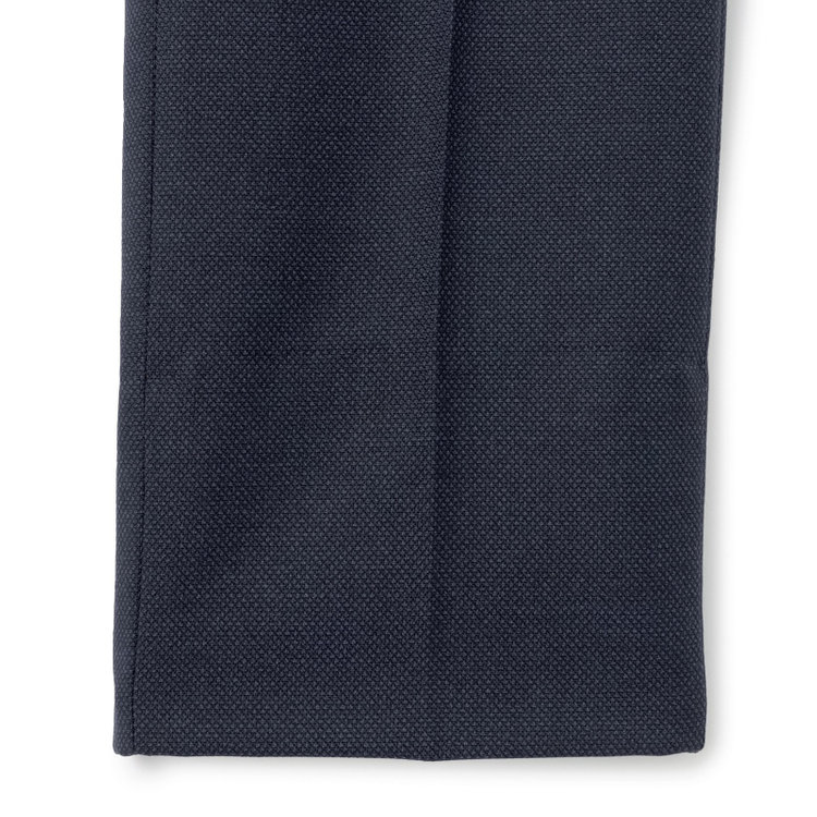 ブラックライン 【SLIM TAPERED_2】【秋冬】2釦シングルスーツ 0タック/ネイビー×バーズアイ/ウエストシャーリング/4S SUSTAINABILITY&ECOLOGY FABRIC/※パンツ裾上げ済仕様 紺中間