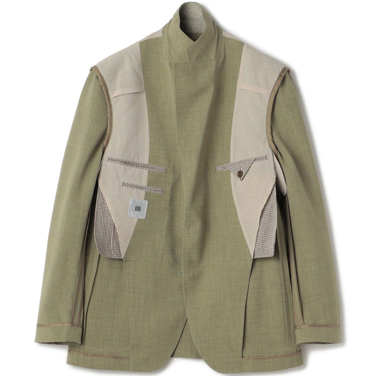 シルバーライン 【RBC】【春夏】3釦段返りジャケット/カーキ/パッチポケット 黄淡色